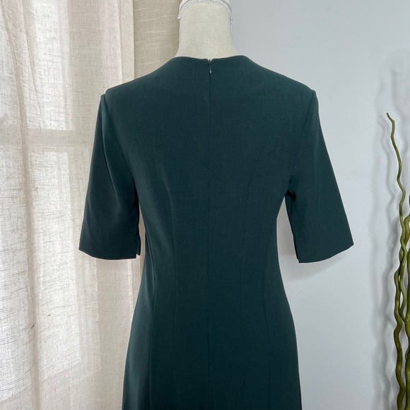 MM Lafleur Emily Dress Square Neck Pockets A Line‎ Emerald Green Women's Size 2 - Picture 8 of 11